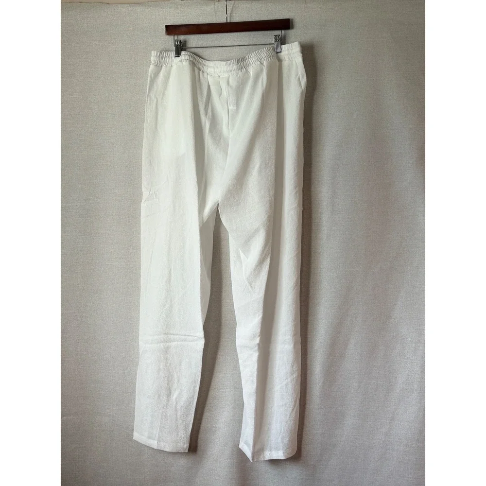 NWT COOFANDY Mens White 2 Piece Henley Shirt and Pants Set Lounge XXXL Beachwear - Picture 6 of 16